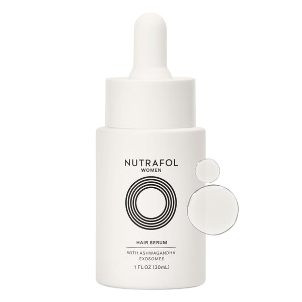 Hair Serum |1 fl oz (30ml) |Nutrafol Women's Hair Serum, Supports Visibly Thicker and Stronger Hair, Vegan, Lightweight and Fast-Absorbing
